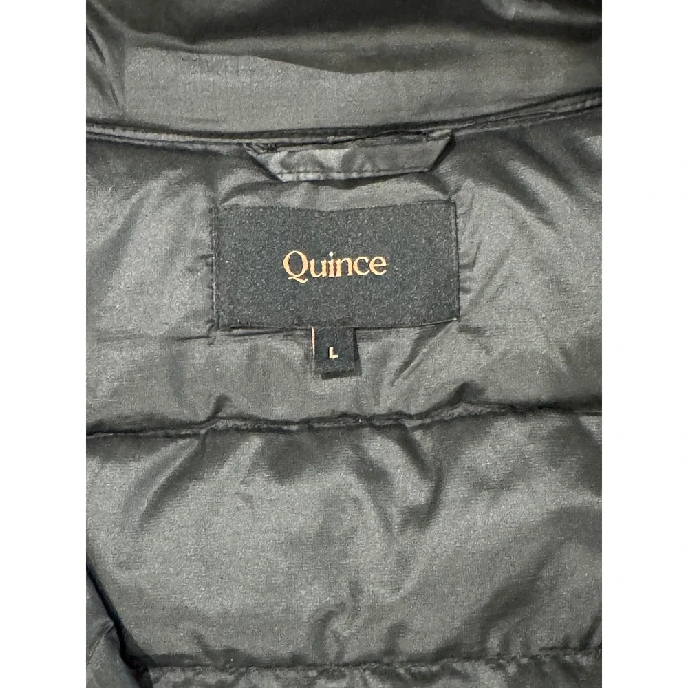 Quince Black Goose Down Puffer Vest Unisex Large Lightweight Quilted Gorpcore